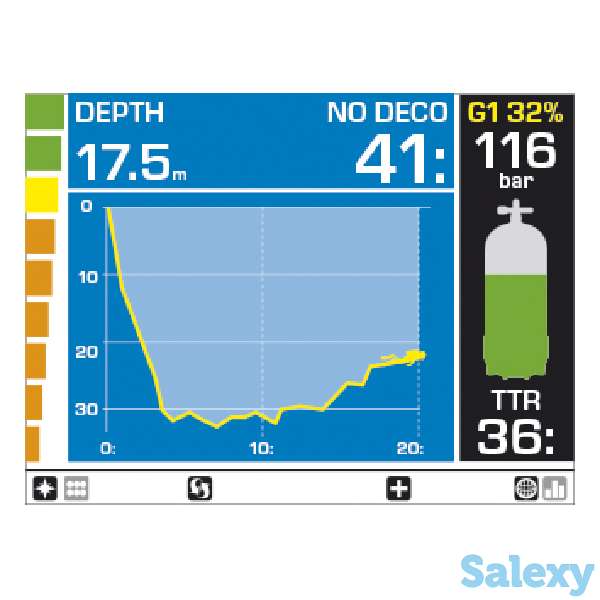Компьютер для дайвинга mares genius - цв.черно-серебристый, фотография 2
