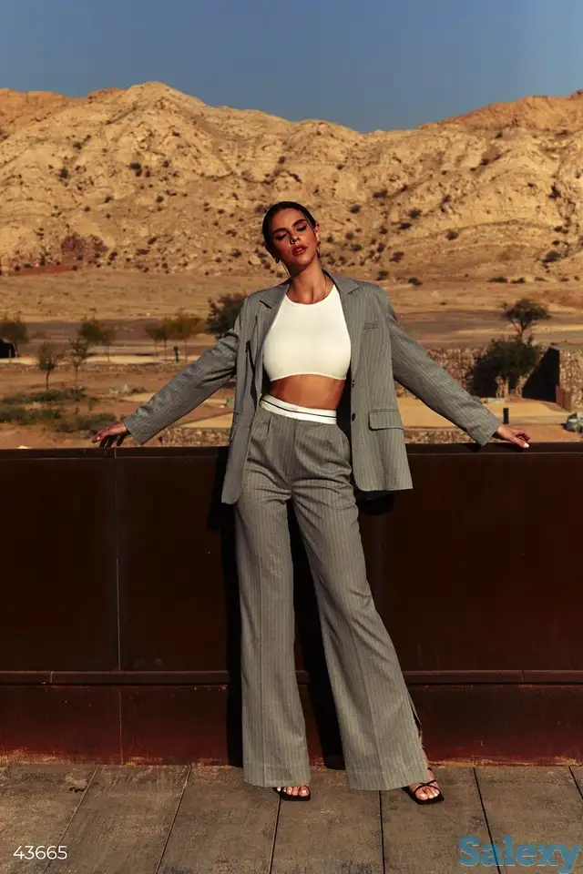 Брюки с отрезным поясом, фотография 1