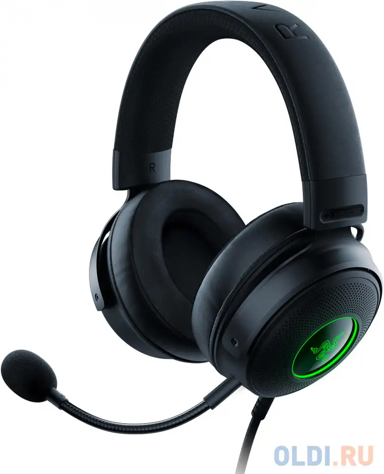 Игровая гарнитура проводная razer kraken v3 hypersense черный rz04-03770100-r3m1, фотография 1