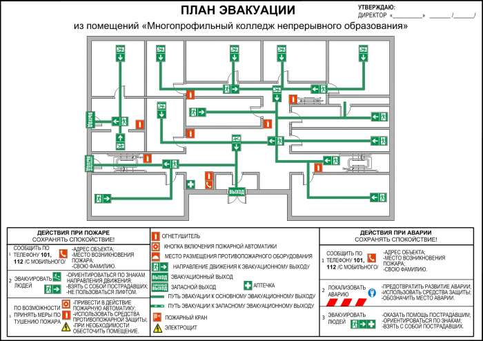 Разработка плана эвакуации, фотография 1