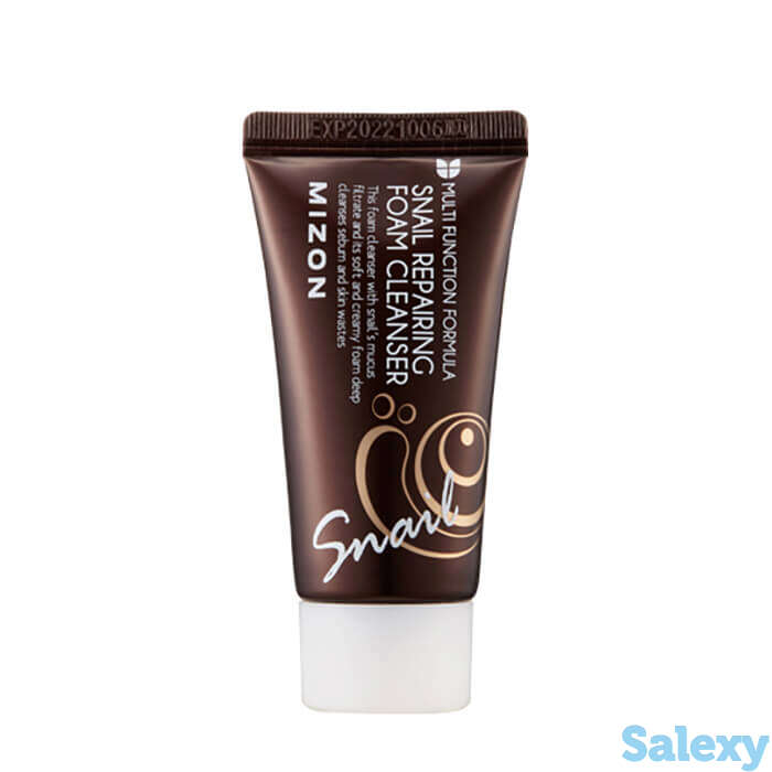 Пенка для умывания mizon snail repairing foam cleanser (30 мл), фотография 1