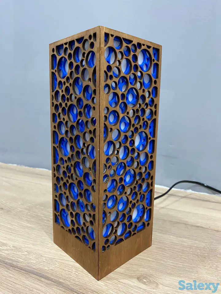 Голубой Интерьерный лампа-ночник, фотография 5