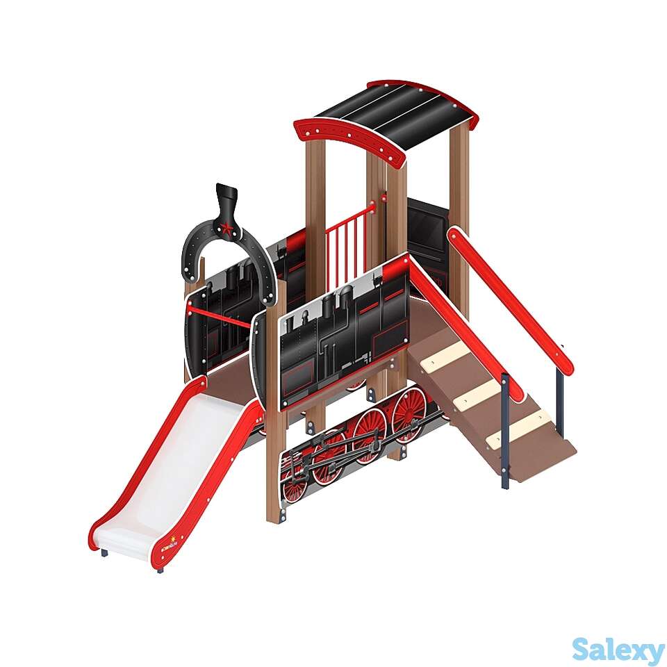 Детский игровой комплекс «паровозик» дик 1.03.5.01-10 h=750, фотография 1
