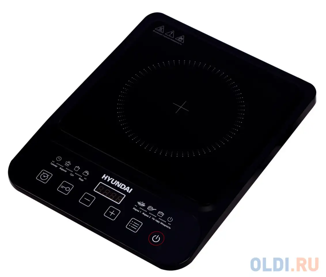 Индукционная электроплитка hyundai hyc-0106 чёрный, фотография 1