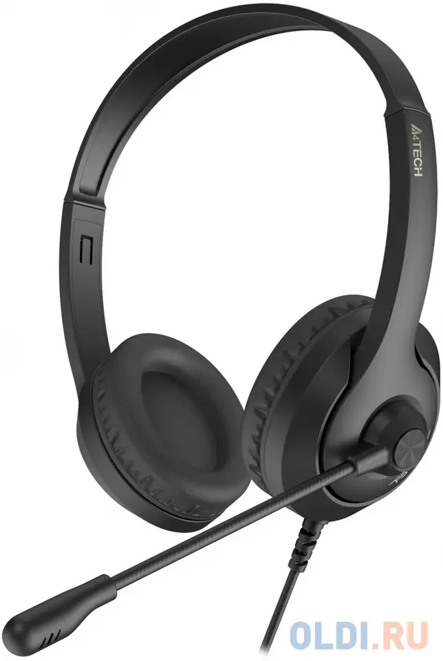 Гарнитура a4tech fstyler fh100u,  для компьютера, накладные,  черный , фотография 1