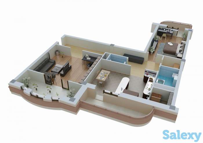 Узаконить перепланировку, переоборудование. Квартира, коридор, балкон, техэтаж. Астана, фотография 2