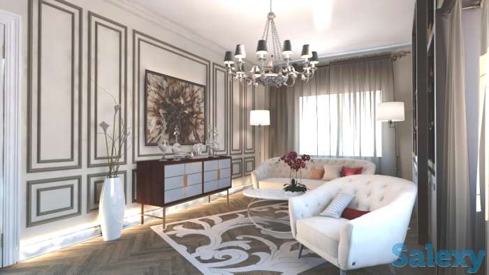 Проектируем дизайн интерьера в квартирах и выполняем дизайнерский ремонт по картинкам 3D, фотография 5