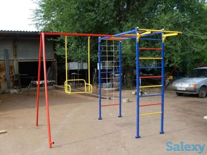 Комплекс спортивно-игровой с качелями, уличный 