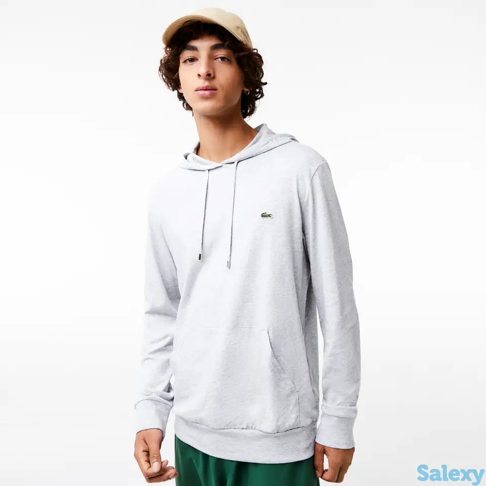 Мужская футболка из хлопка lacoste с капюшоном, фотография 1