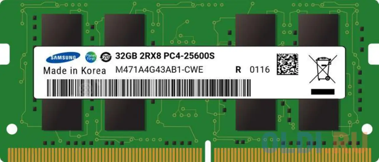 Оперативная память для ноутбука samsung m393 so-dimm 32gb ddr4 3200 mhz, фотография 1