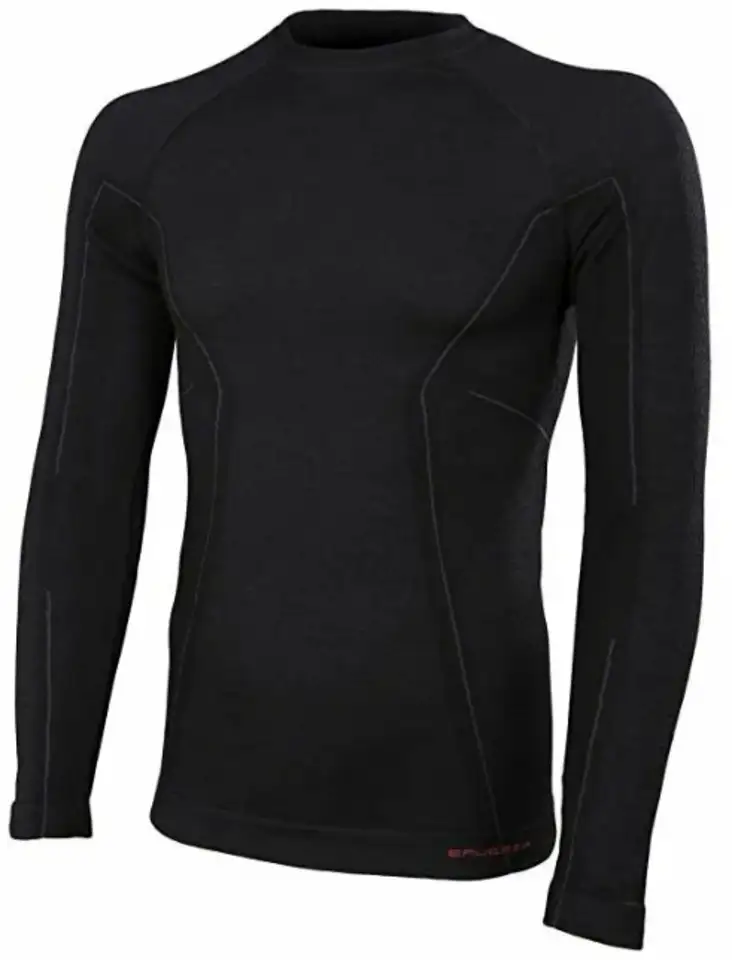 Термокофта brubeck men active wool black, фотография 20