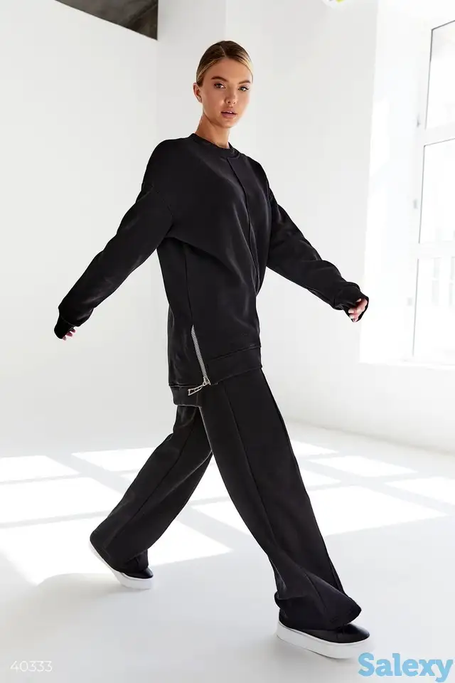 Черный костюм с объемным свитшотом, фотография 1