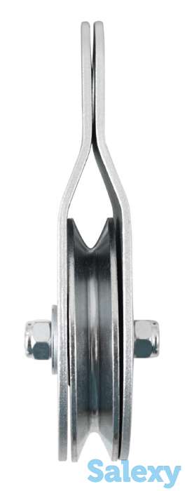 Блок-ролик венто большой одинарный без подшипника сталь, фотография 4