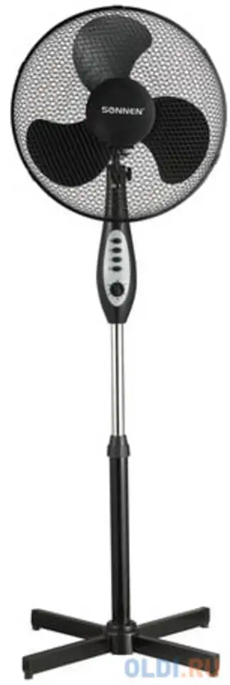 Вентилятор напольный sonnen sft-45w-40-01, d=40 см, 45 вт, 3 скоростных режима,, фотография 1