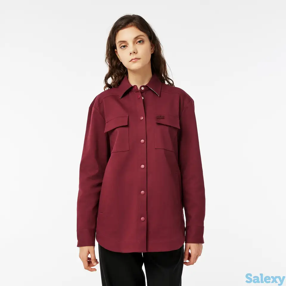 Женская рубашка lacoste из смеси хлопка, фотография 1