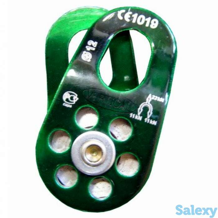 Блок-ролик вертикаль одинарный с подшипником дюраль, фотография 1