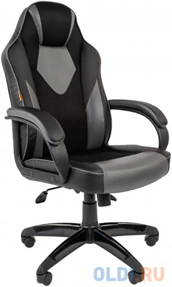 Офисное кресло chairman   game 17 россия экопремиум черный/серый (7024558), фотография 1