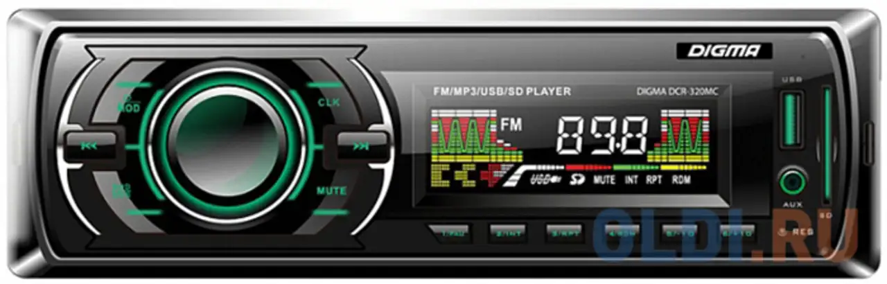 Автомагнитола digma dcr-320mc 1din 4x45вт, фотография 1