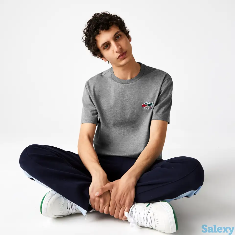 Мужская футболка lacoste из органического хлопка с круглым вырезом, фотография 1
