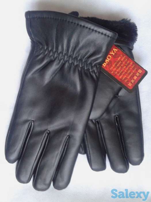 Перчатки зимние, новые, из экокожи, фотография 1