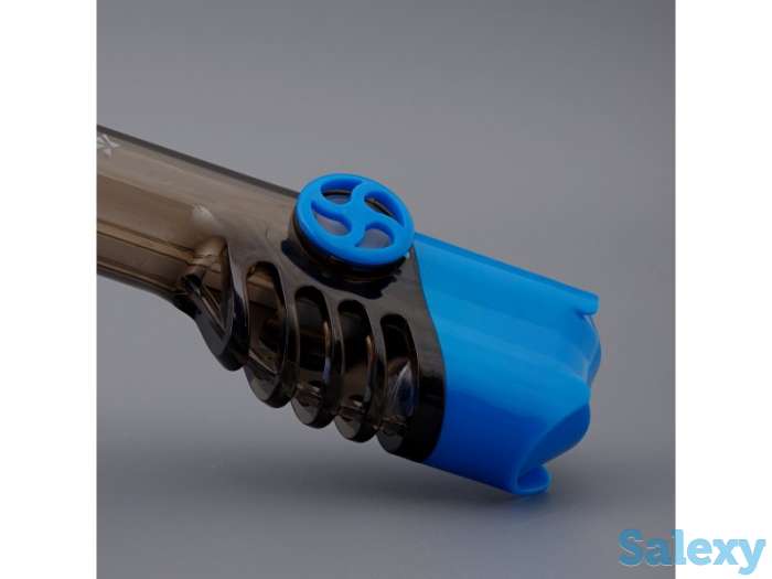 Маска подводная полнолицевая sargan галактика премиум прозрачная/синяя/голубая, фотография 3