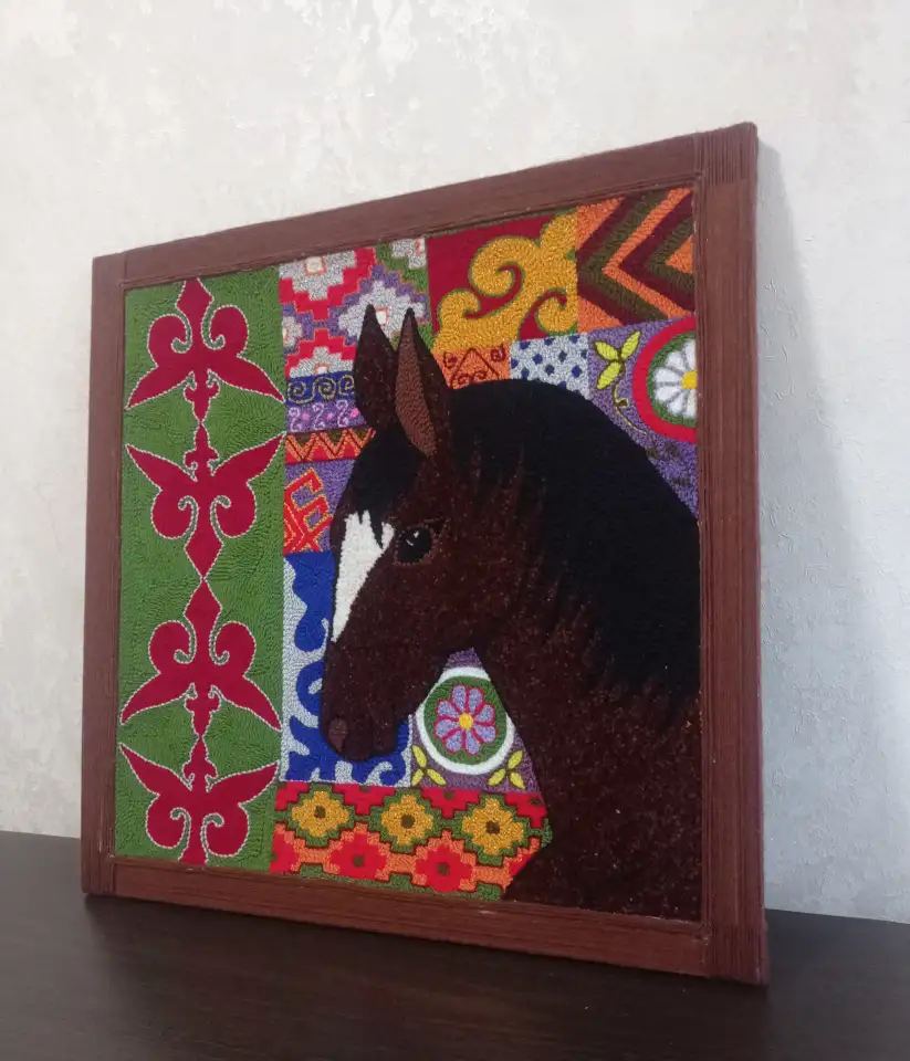 Панно, ручная работа, ковровая вышивка, фотография 4