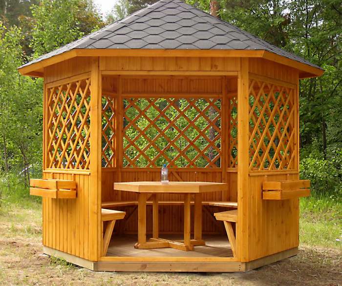 Беседки,садовые качели,шезлонги,заборы,столы,скамейки,японская баня (офуро) и мн.др., фотография 5