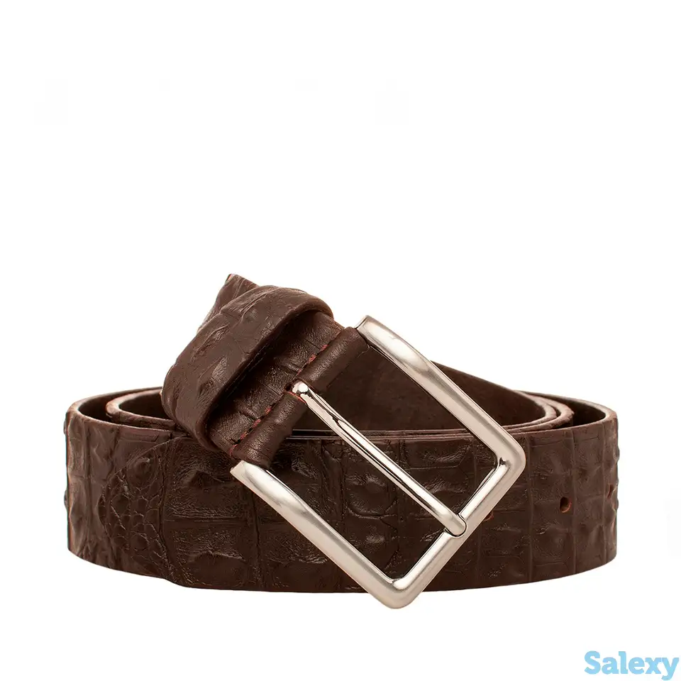 Ремень мужской bow brown caiman, фотография 2