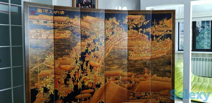 Продам ширму с панно деревянную ручной работы (Китай), фотография 4