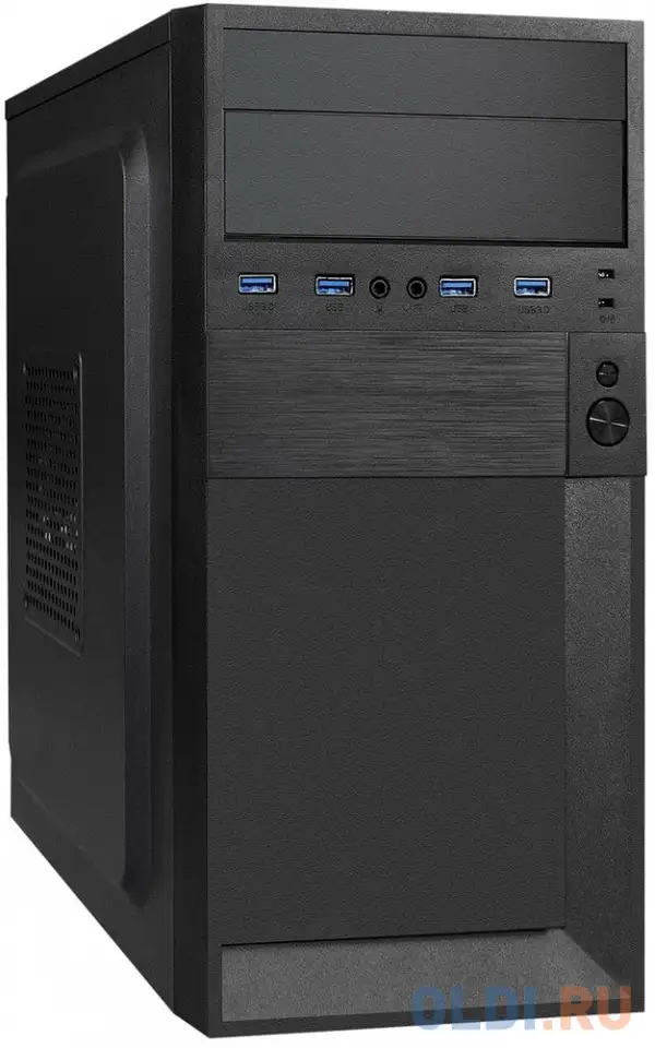 Корпус microatx exegate baa-105u4-01 без бп чёрный, фотография 1