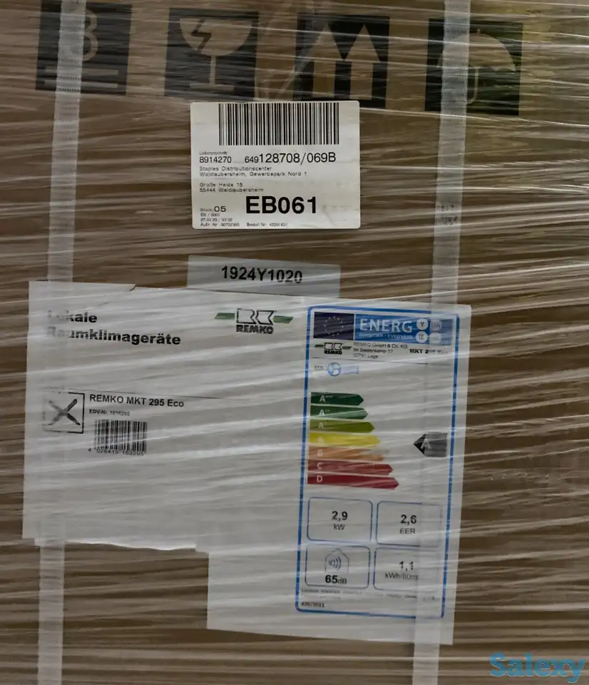 кондиционер РЕМКО локальный комнатный кондиционер MKT 295 Eco белый, сток, опт из Германии, фотография 6