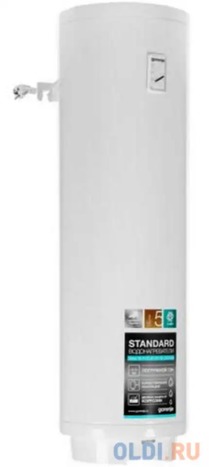 Водонагреватель накопительный gorenje tgr65sngb6 slim 65л 2квт белый, фотография 1