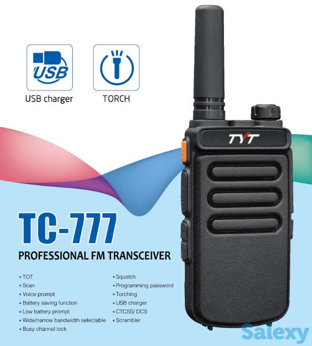 Продам Носимая UHF рация/радиостанция, 2W, MicroUSB, TYT TC-777, фотография 1
