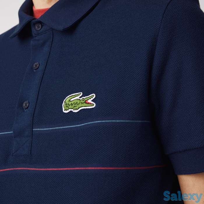 Мужское поло lacoste regular fit из текстурированного хлопка, фотография 4