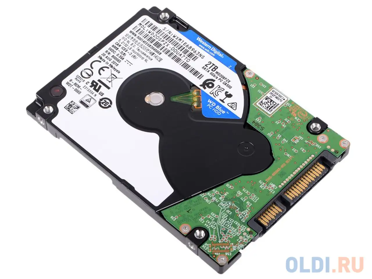 Жесткий диск wd original sata-iii 2tb wd20spzx blue (5400rpm) 128mb 2.5