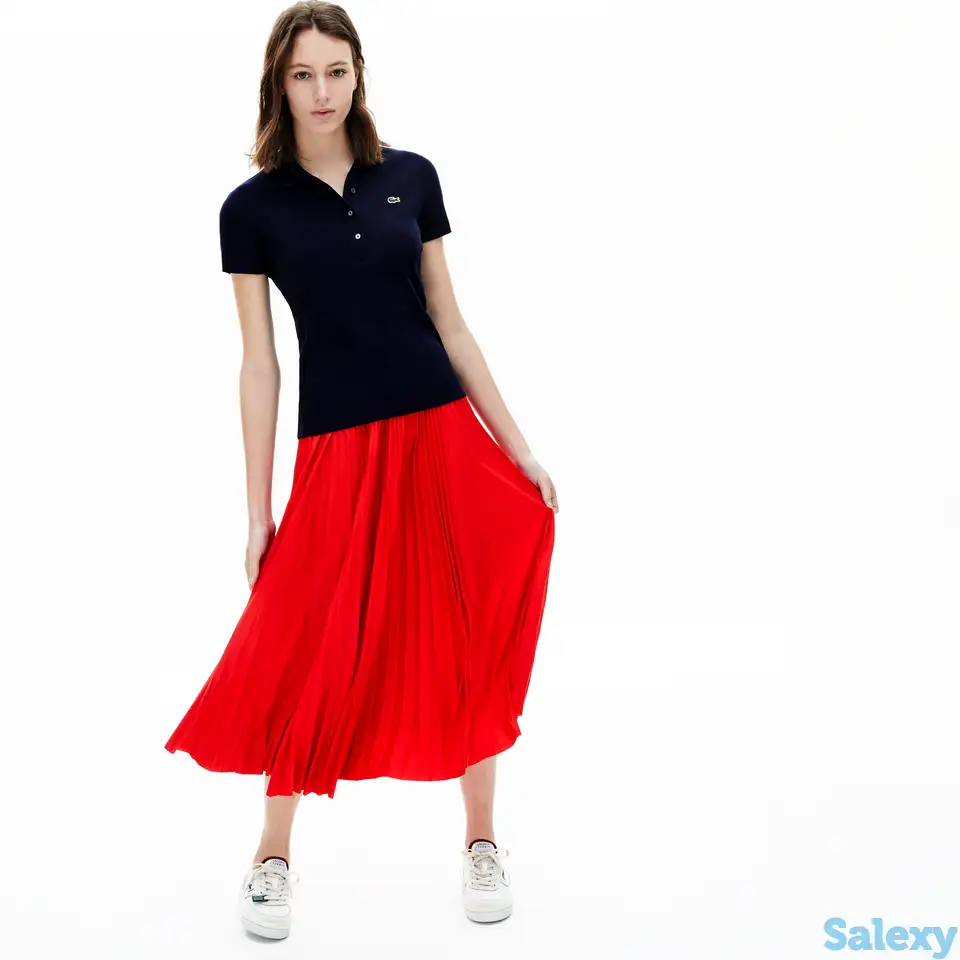 Женская рубашка-поло lacoste из хлопка lacoste, фотография 1