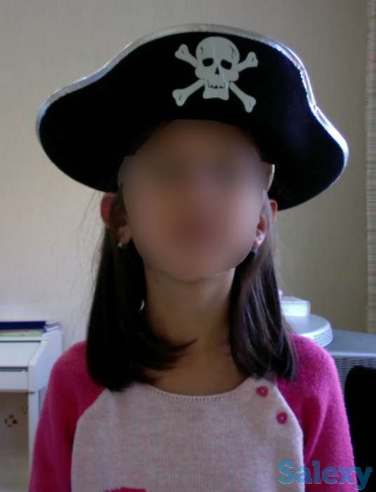 Шляпа пирата черная, новогодний костюм, дешево, фотография 1