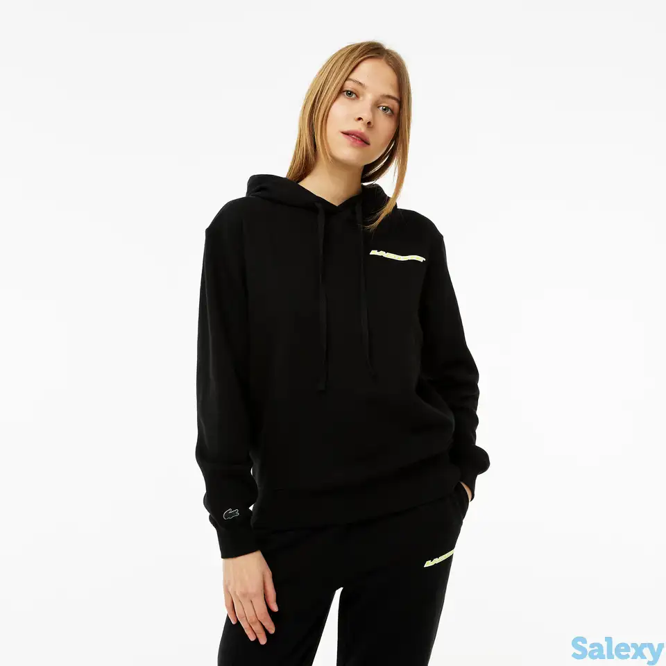 Женская худи lacoste loose fit с контрастным логотипом, фотография 1