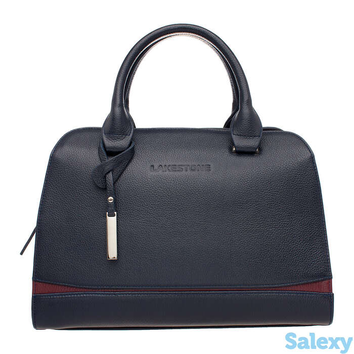 Женская кожаная сумка emra dark blue, фотография 1