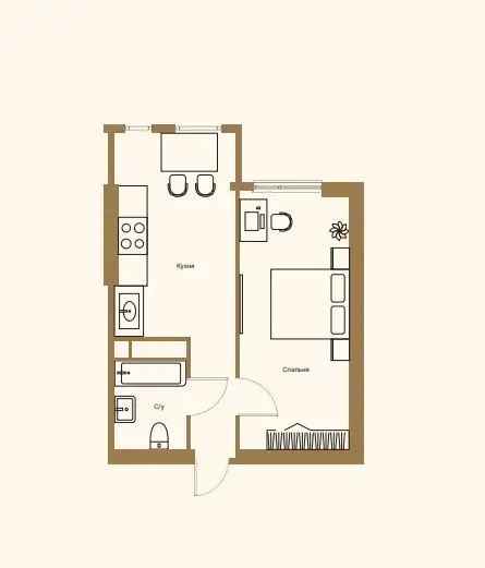 Переуступка 2-комнатная квартира, 46,22 м, мкр Тастак-1, фотография 3