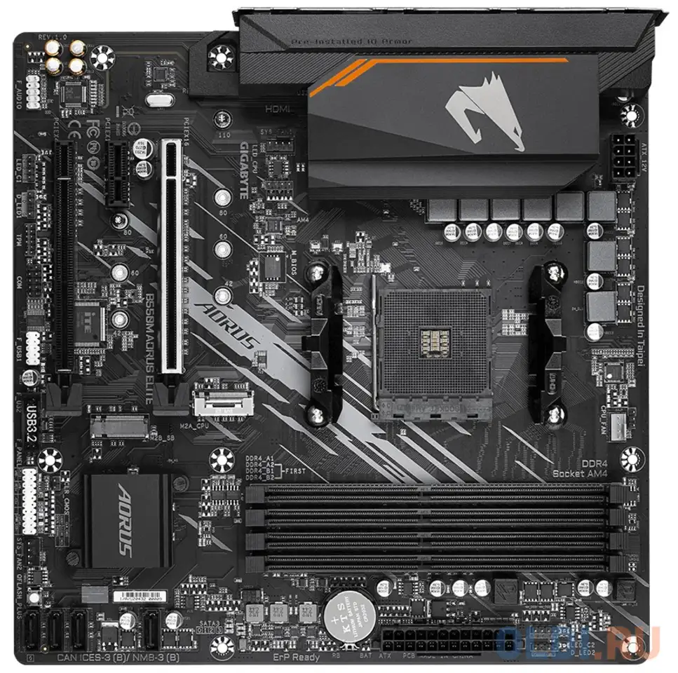 Материнская плата gigabyte b550m aorus elite, фотография 1