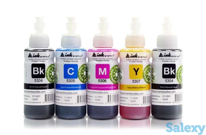 Светостойкие чернила inksystem для фотопечати 100мл (5 цветов), фотография 1