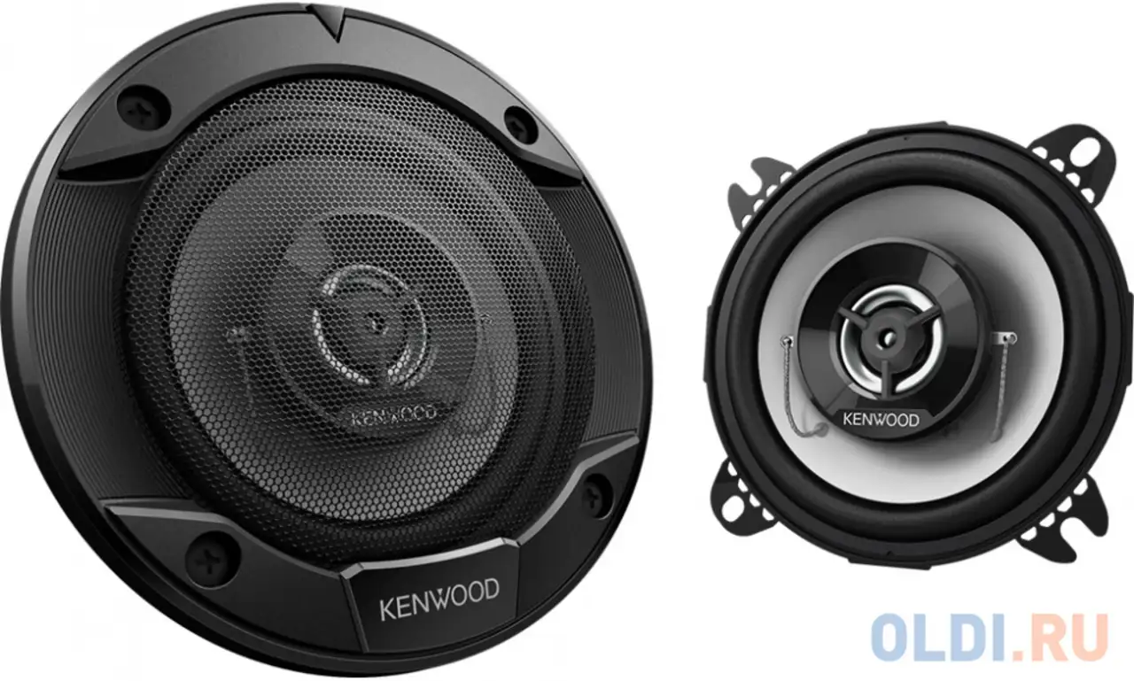 Колонки автомобильные kenwood kfc-s1066 220вт 88дб 4ом 10см (4дюйм) (ком.:2кол.) коаксиальные, фотография 1