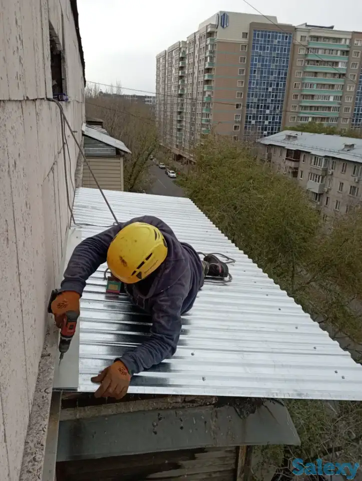 Козырьки, отливы, гидроизоляция, альпинисты, фотография 4