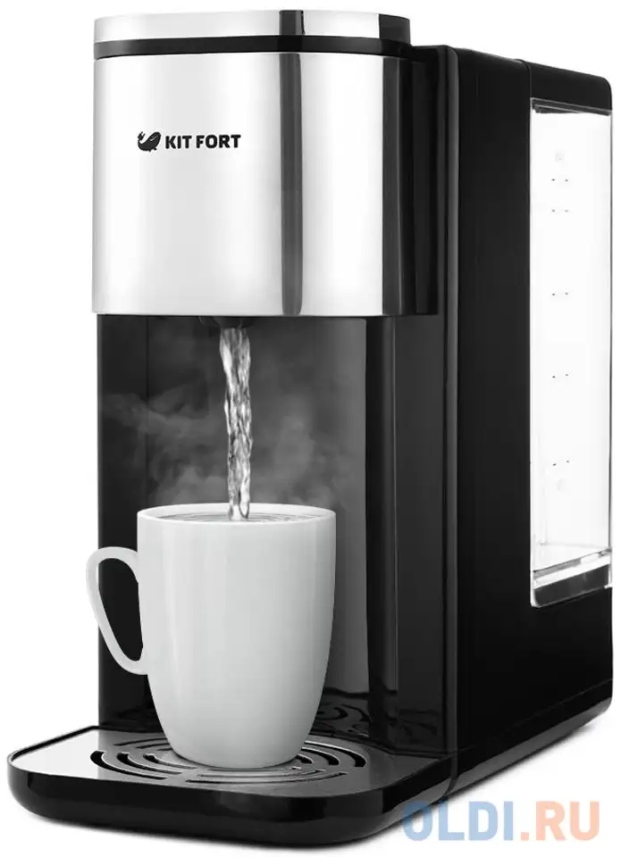 Термопот kitfort кт-2503 2600 вт чёрный серебристый 2.2 л металл/пластик, фотография 1