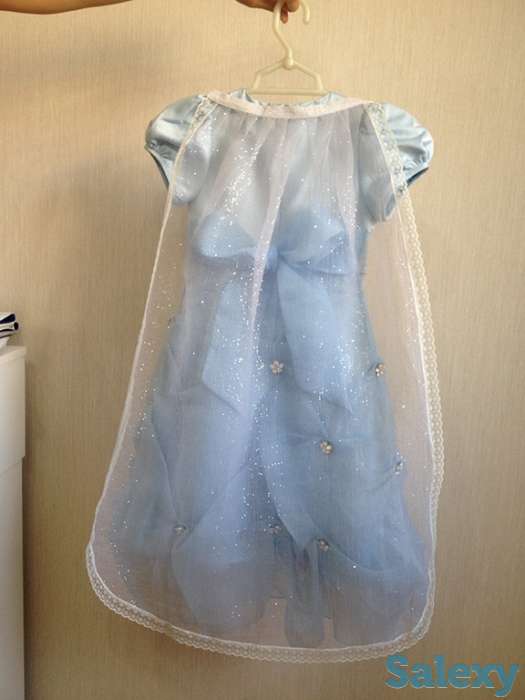 Платье нарядное голубое со стразами, недорого, фотография 1