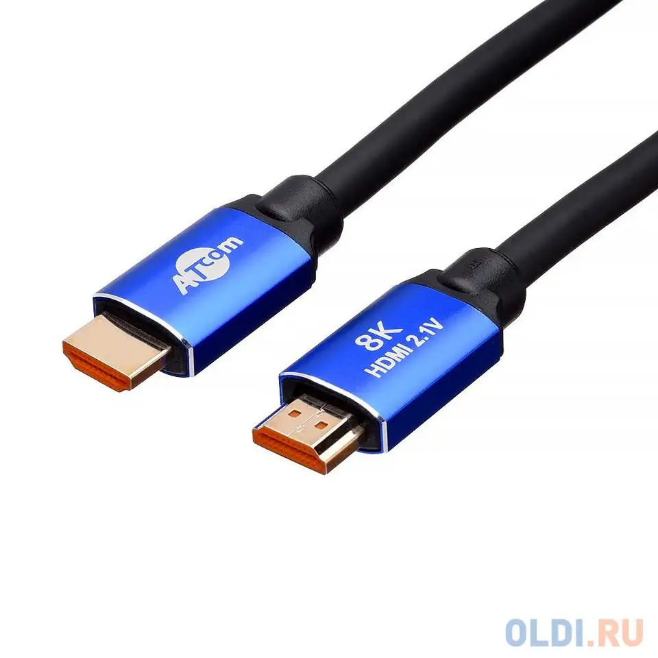 Кабель hdmi 5м atcom at8886 круглый черный, фотография 1