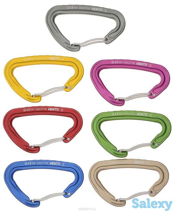 Карабин венто скалолазный лайт со скобой желтый, фотография 2