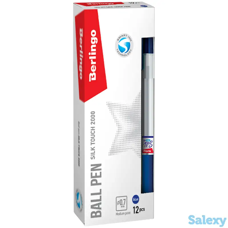 Ручка шариковая Berlingo Silk Touch 2000 cиняя 0,7 игольч стержень, фотография 2