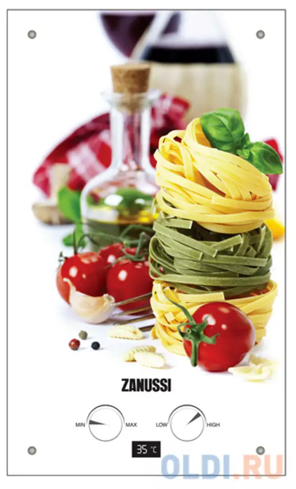 Водонагреватель проточный zanussi gwh 10 fonte glass la spezia 18.5 квт, фотография 1